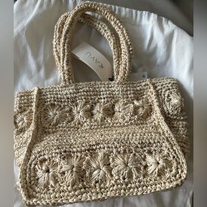 Kayu mini Amina straw Tote Bag